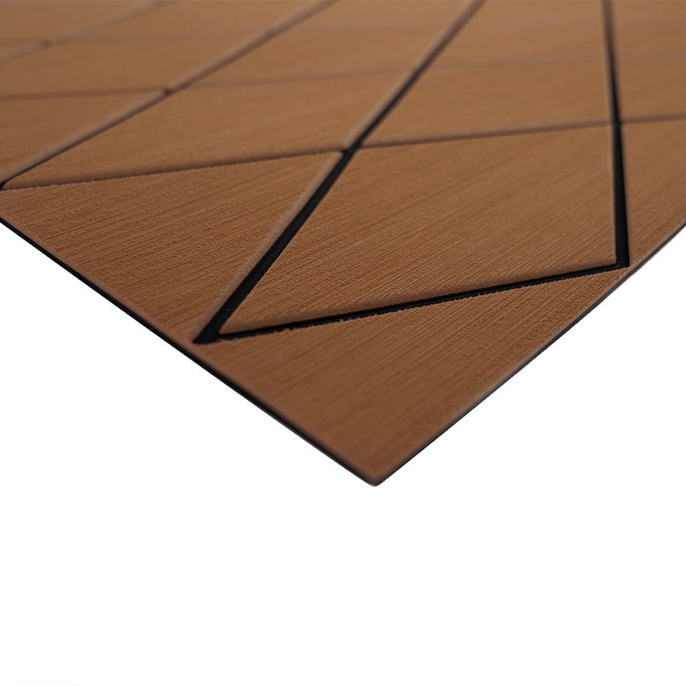 SeaDek 40" x 80" 6mm Two Color Diamond Full Sheet - Brushed Texture - Brown/Black (1016mm x 2032mm x 6mm) at Sonark Marine