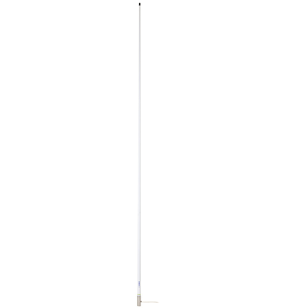 Scout 8' White VHF Antenna 6dB Heavy Stainless Steel Ferrule w/6M RG-8x Includes PL-259 Heavy Duty Offshore Antenna KS-43 at