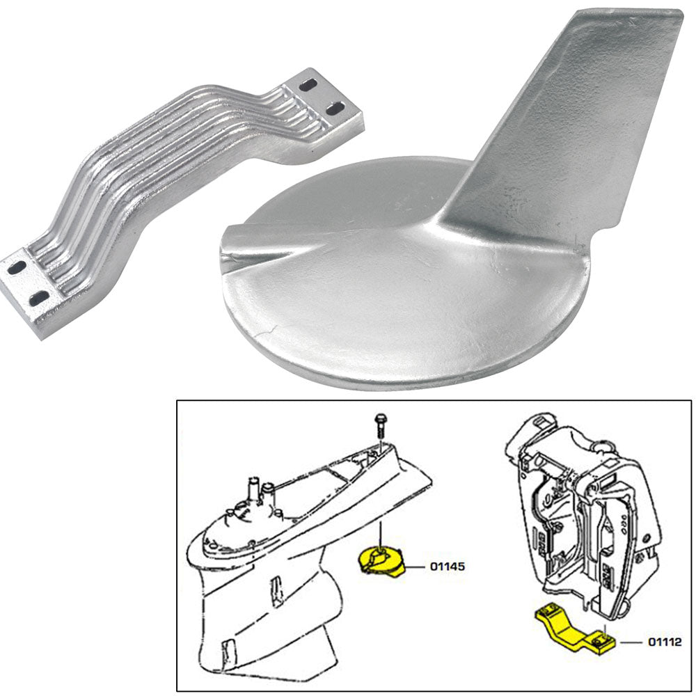 Tecnoseal Anode Kit w/Hardware - Yamaha 200-300HP Hi-Performance - Aluminum — available at Sonark Marine