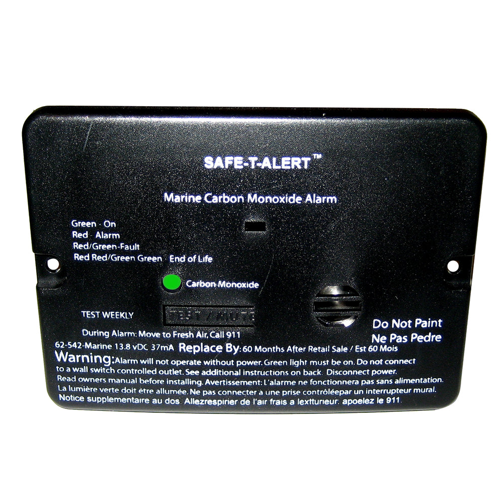 Safe-T-Alert 62 Series Carbon Monoxide Alarm - 12V - 62-542-Marine - Flush Mount - Black at Sonark Marine