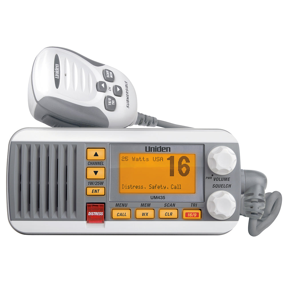 Uniden UM435 Fixed Mount VHF Radio - White at Sonark Marine
