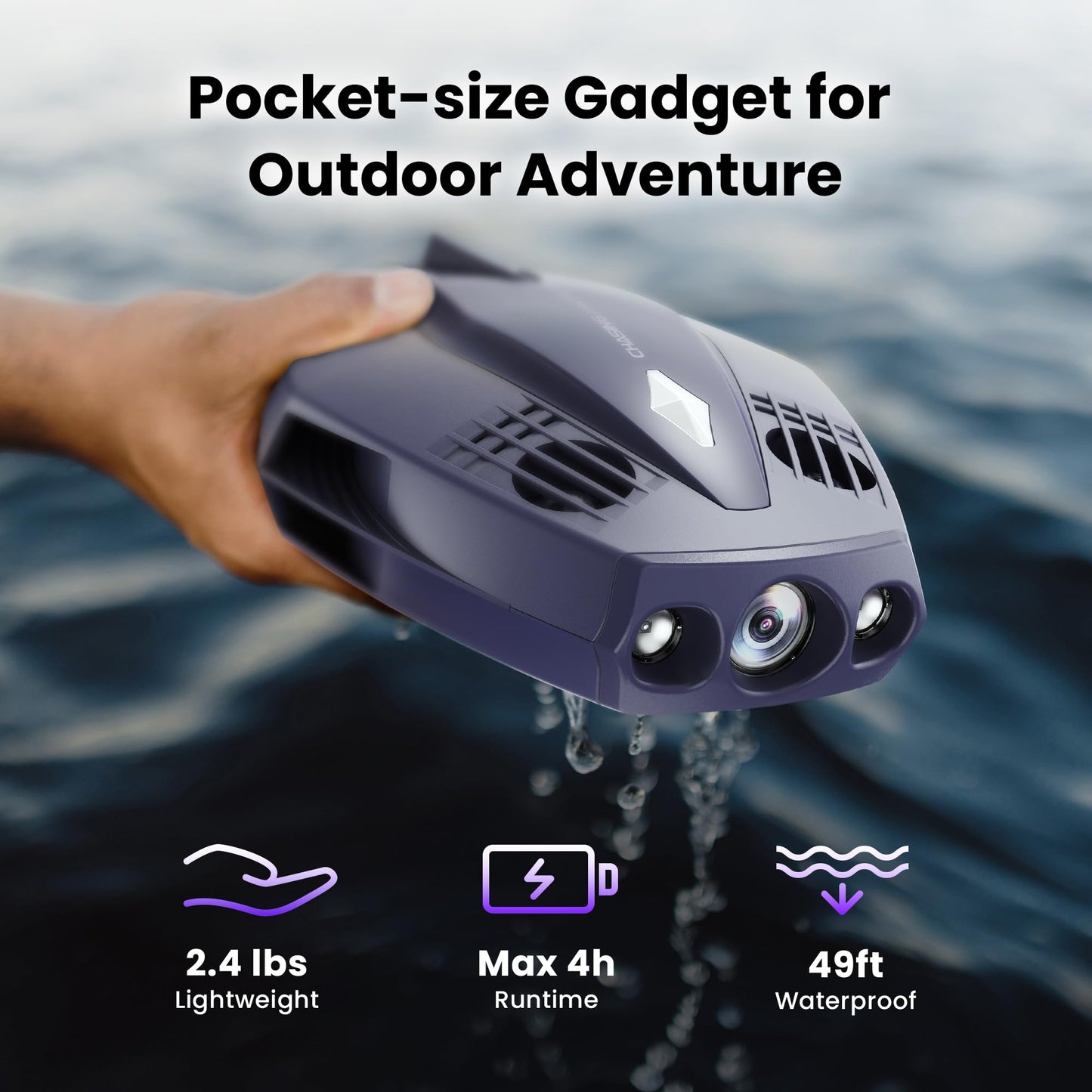 Chasing Dory Underwater Drone - Palm-Sized 1080p Full HD Underwater Drone with Camera for Real Time Viewing, APP Remote Control (Green)