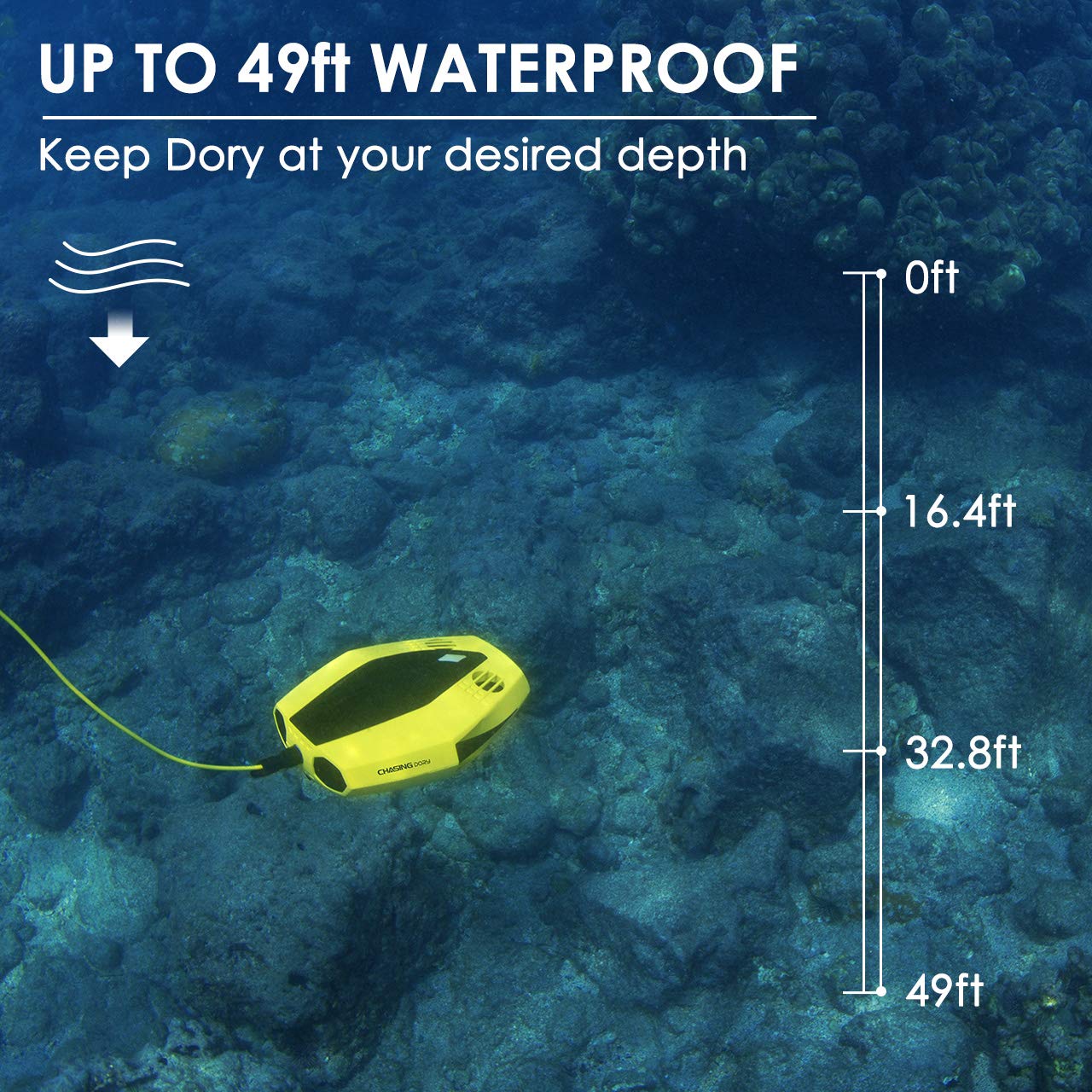 Chasing Dory Underwater Drone - Palm-Sized 1080p Full HD Underwater Drone with Camera for Real Time Viewing, APP Remote Control (Green)
