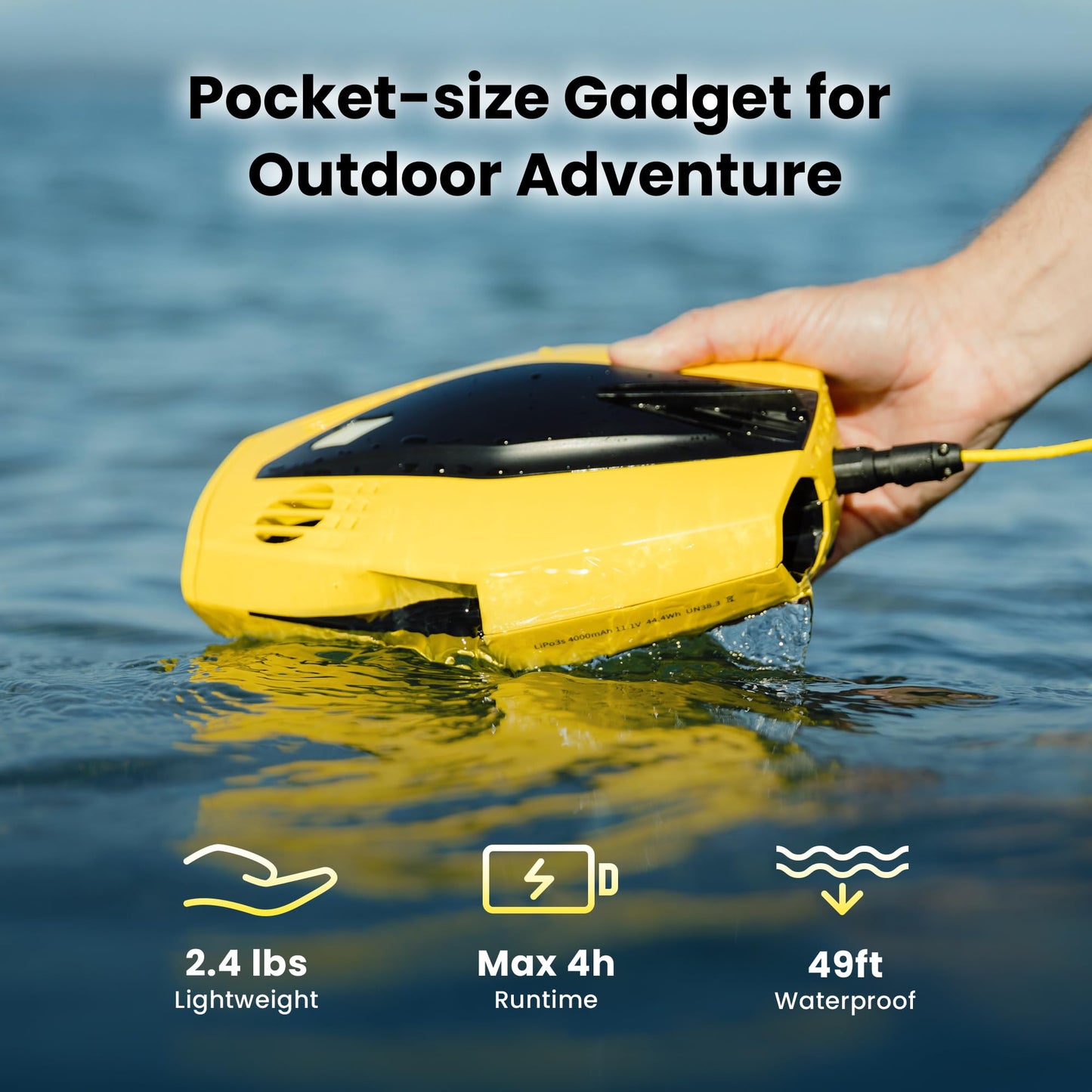 Chasing Dory Underwater Drone - Palm-Sized 1080p Full HD Underwater Drone with Camera for Real Time Viewing, APP Remote Control (Green)