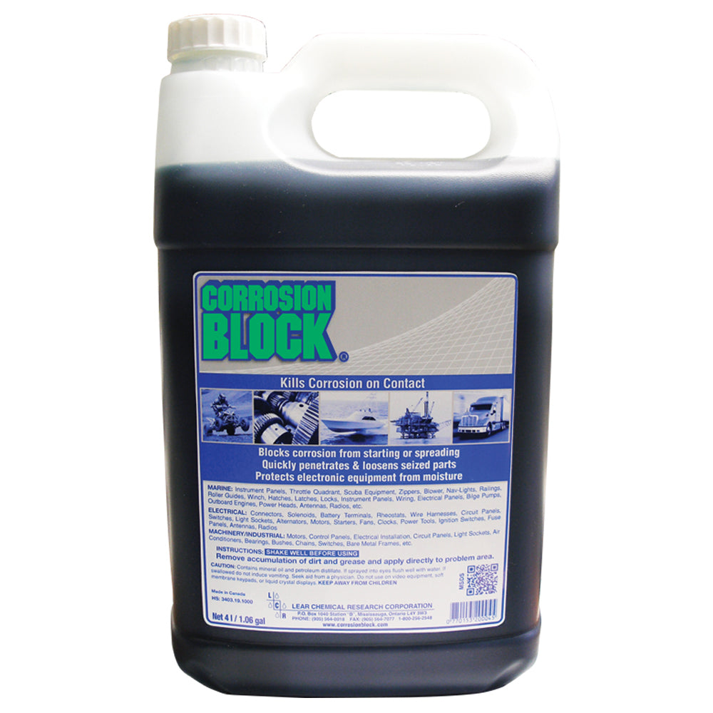 Corrosion Block Liquid 4-Liter Refill - Non-Hazmat, Non-Flammable & Non-Toxic at Sonark Marine