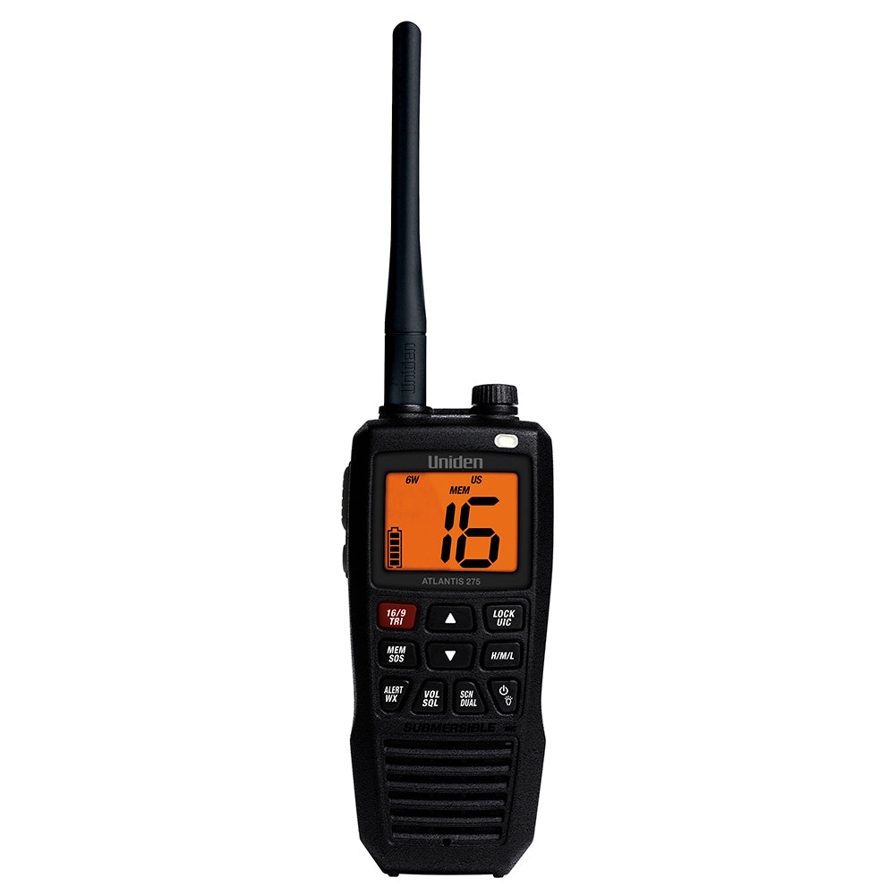 Uniden Atlantis 275 Floating Handheld VHF Marine Radio at Sonark Marine