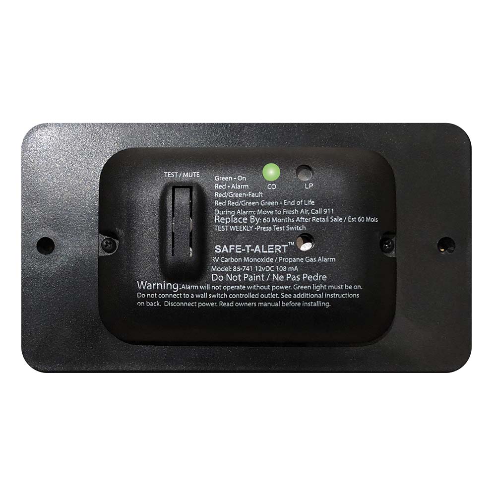 Safe-T-Alert 85 Series Carbon Monoxide Propane Gas Alarm - 12V - Black at Sonark Marine