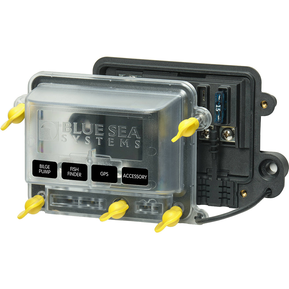 Blue Sea Systems Blue Sea 5056100 - Water Resistant ST-Blade Fuse Block w/Cover at Sonark Marine