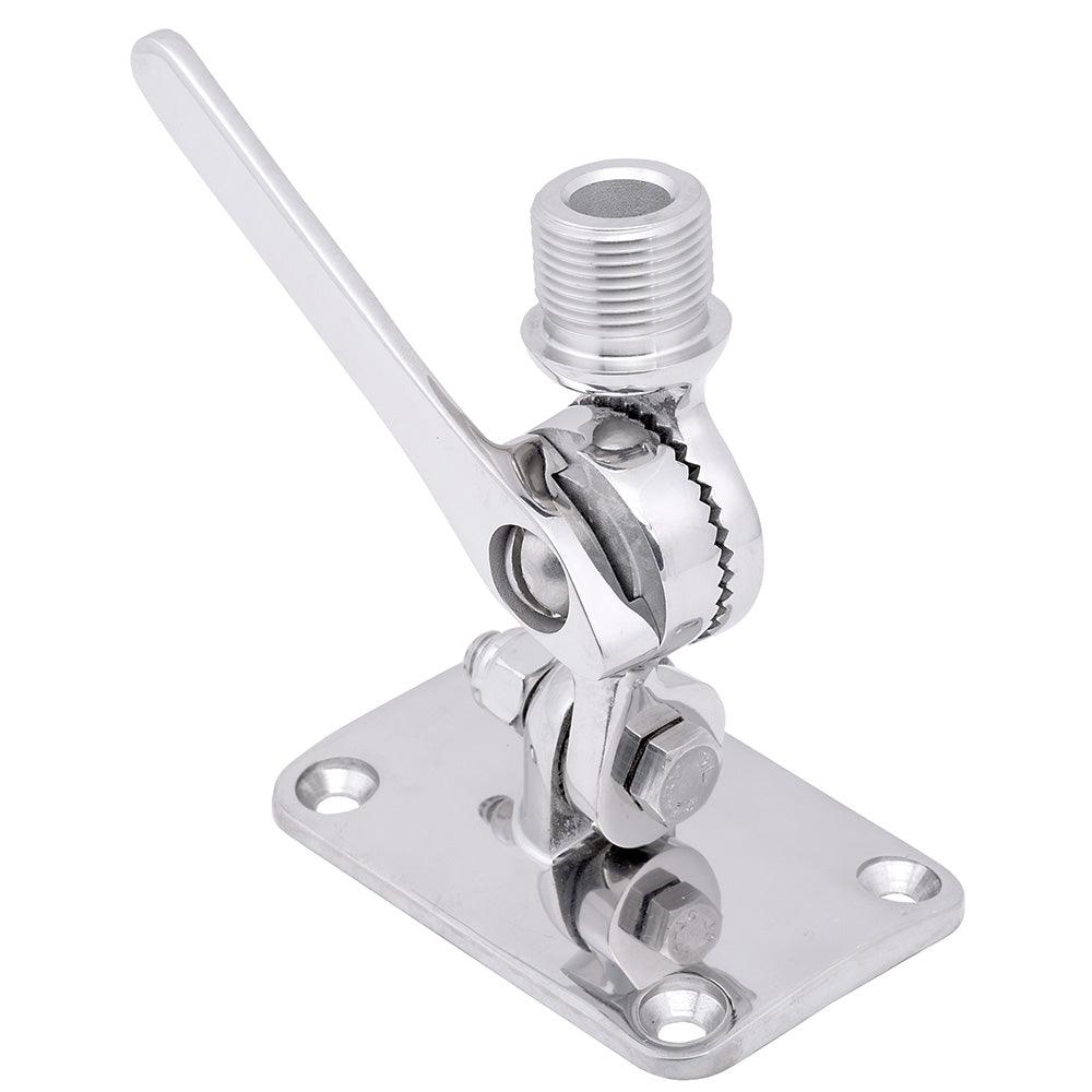 Whitecap Whitecap Ratchet Antenna Mount - 316 Stainless Steel VHF antenna for marine radio