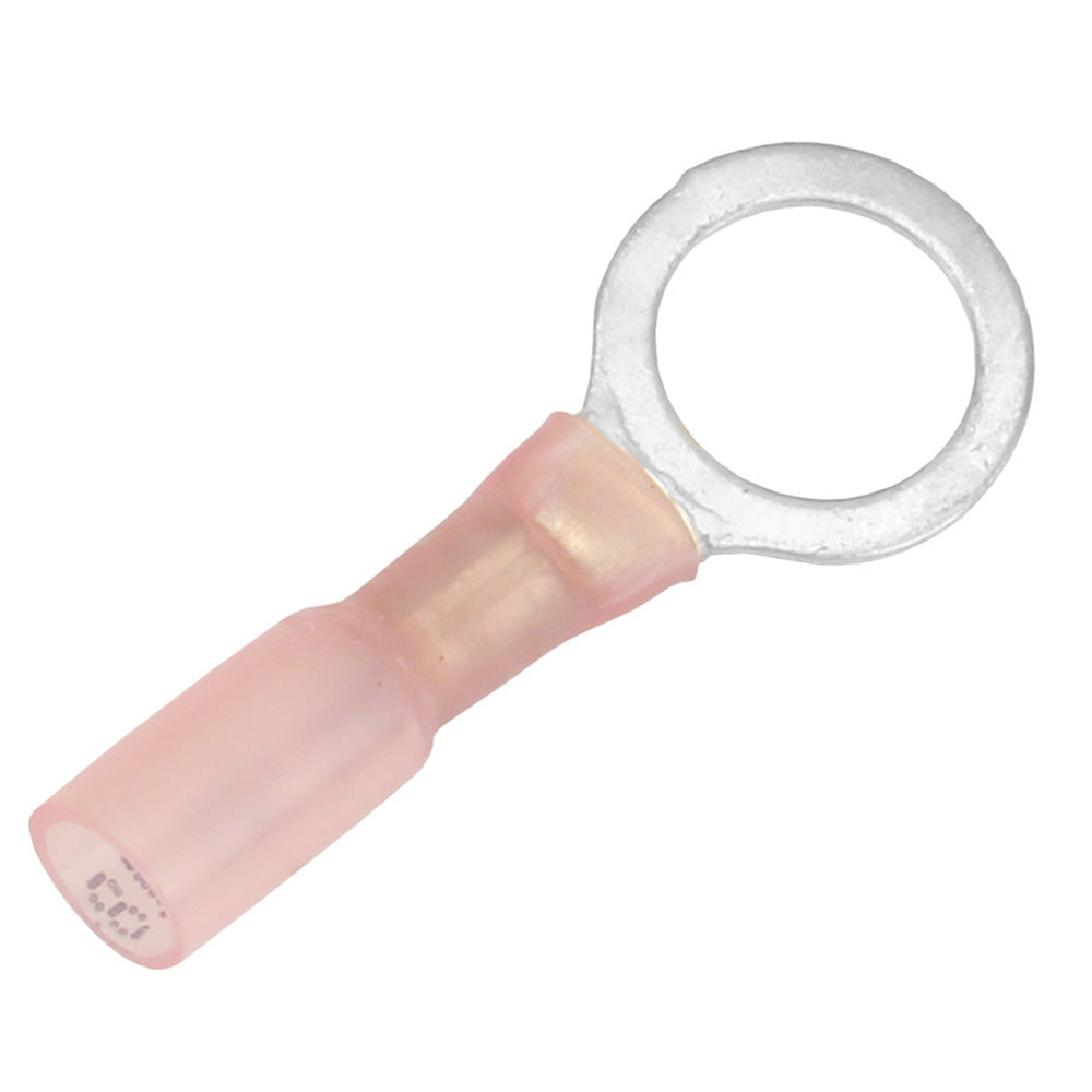 Pacer 22-18 AWG Heat Shrink Ring Terminal - 3/8" Stud Size - 100 Pack at Sonark Marine