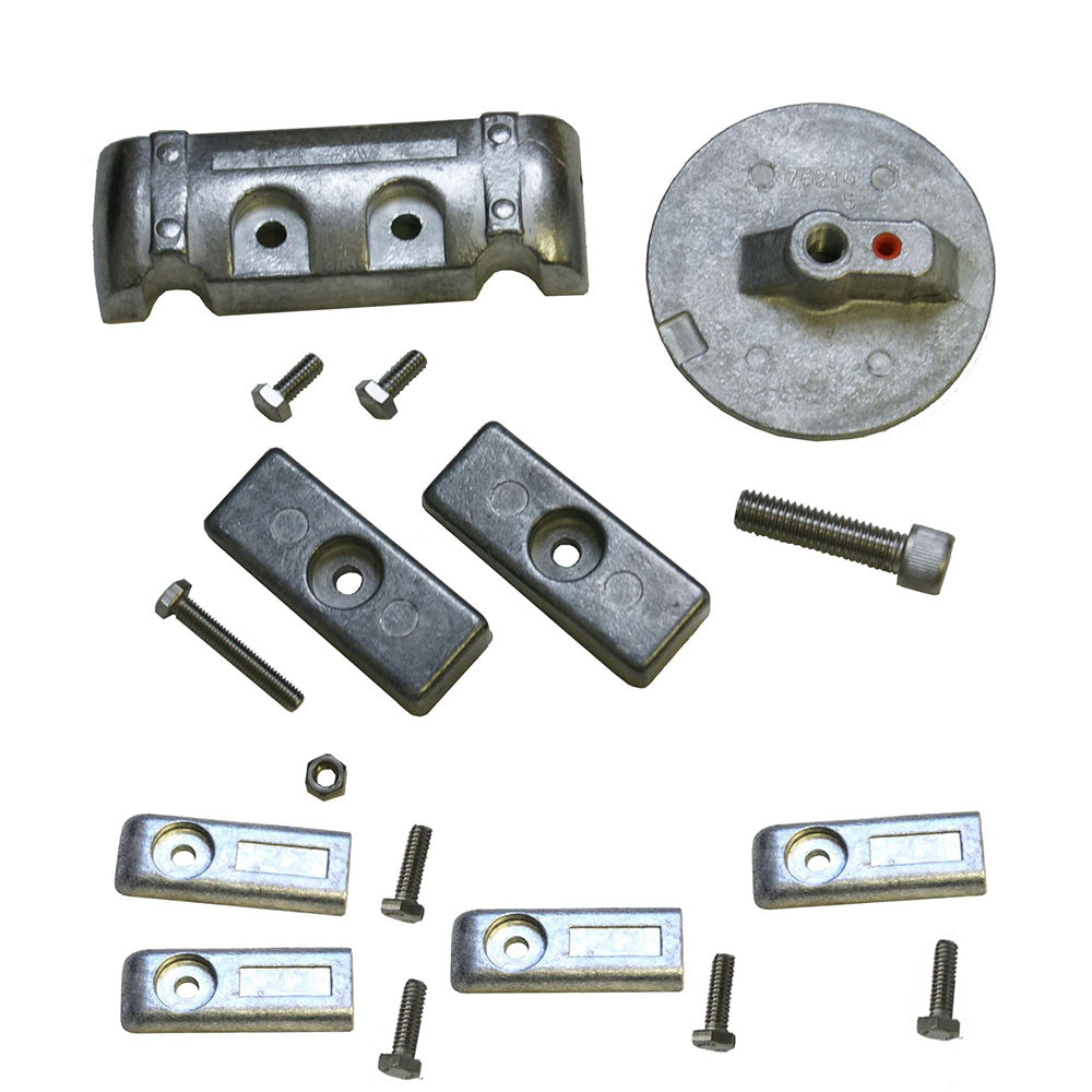 Boat anodes and zinc kits for Mercury, Yamaha, Bravo, Alpha, and Verado corrosion protection