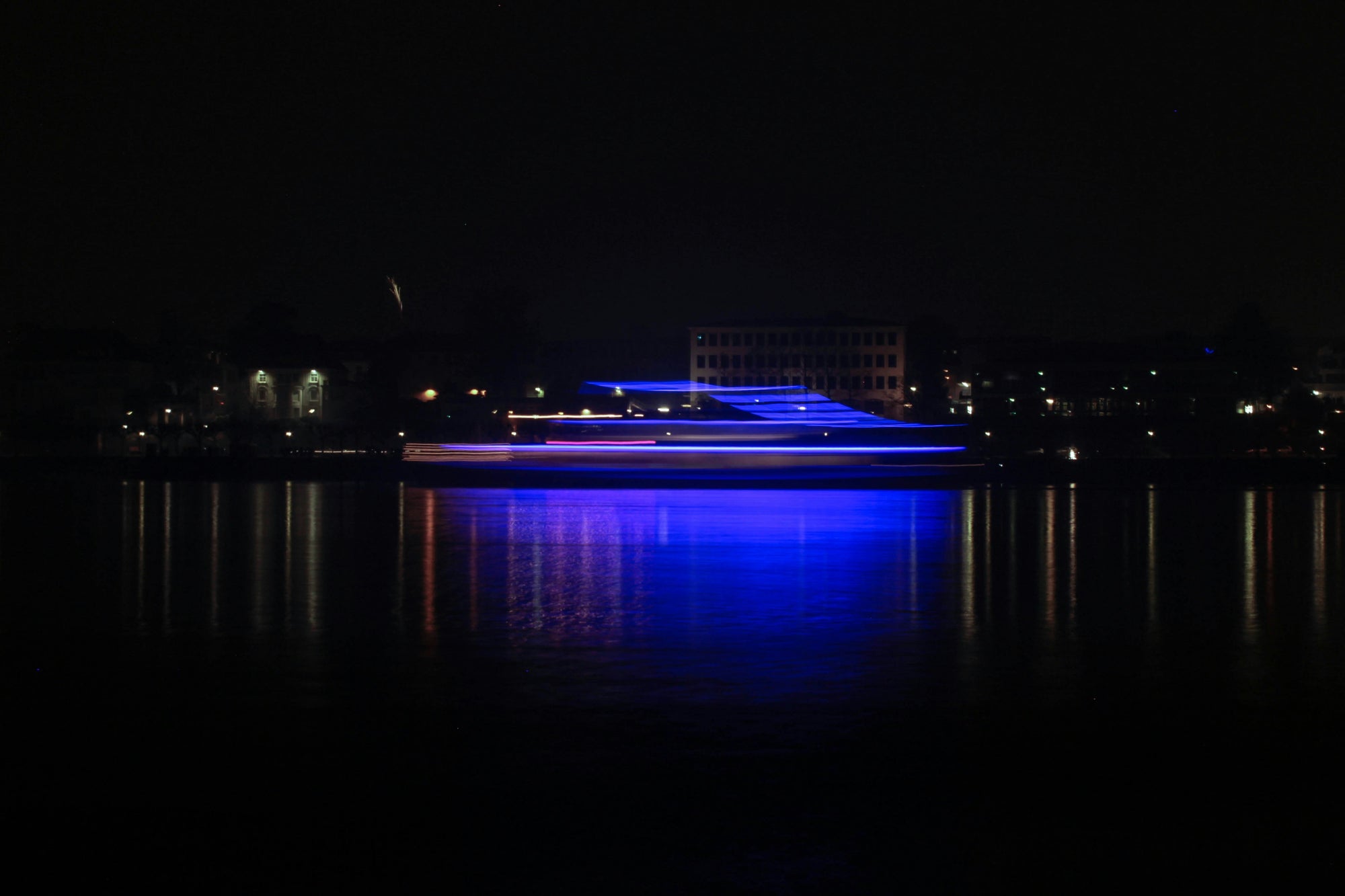 Marine LED lighting installed on a boat