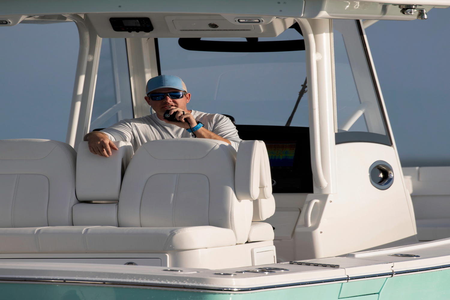 Fixed-mount VHF marine radios for boats with DSC safety features