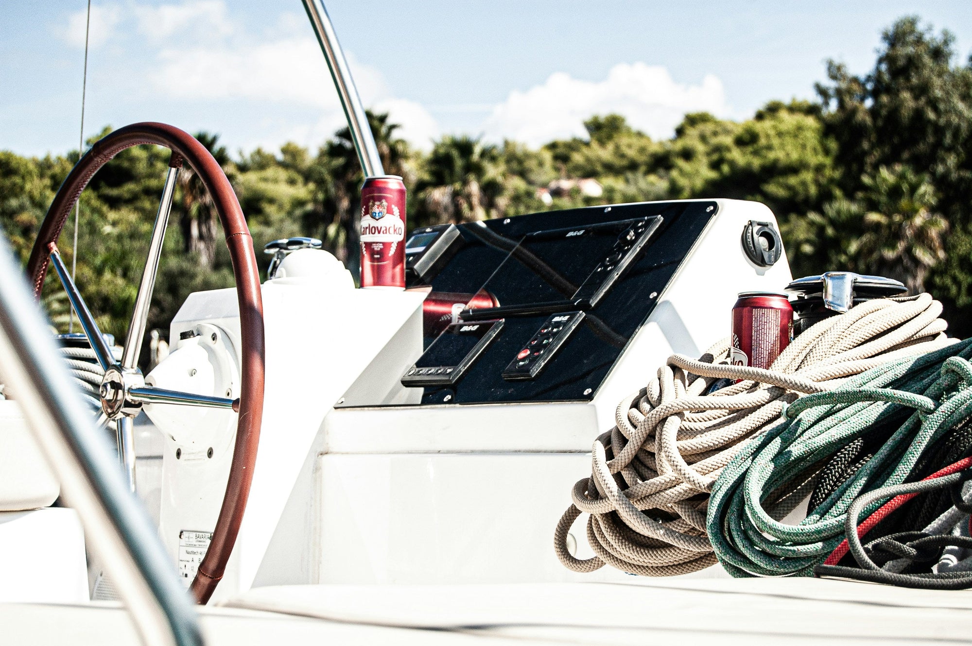 Marine electrical supplies for boats including wiring, batteries, and chargers