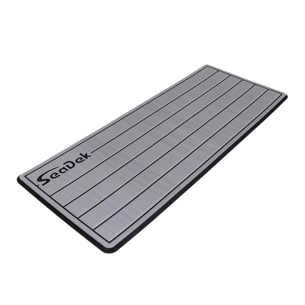 SeaDek 16 x 39" 20mm Dual Density Large Teak Helm Pad w/SeaDek Logo - Brushed Texture - Storm Gray/Black (406.4mm x 990.6mm x 20mm) [53601-80324] - SONARK MARINE 