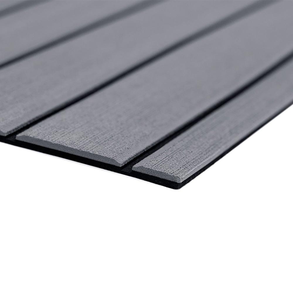 SeaDek 40" x 80" 6mm Teak Full Sheet - Brushed Texture - Storm Grey/Black (1016mm x 2032mm x 6mm) [32279-80066] - SONARK MARINE 