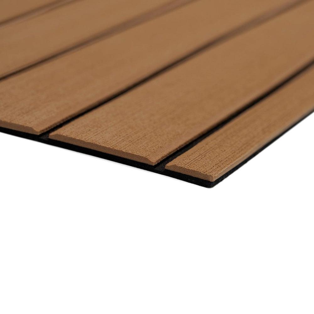 SeaDek 40" x 80" 6mm Teak Full Sheet - Brushed Texture - Brown/Black (1016mm x 2032mm x 6mm) [32279-80070] - SONARK MARINE 