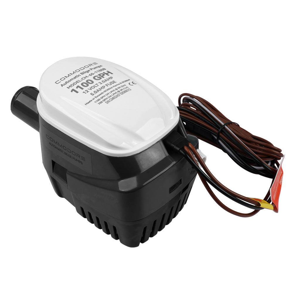 Commodore 1100 GPH 60 Series Automatic Bilge Pump - 12V [CM-60-1100B] - SONARK MARINE 