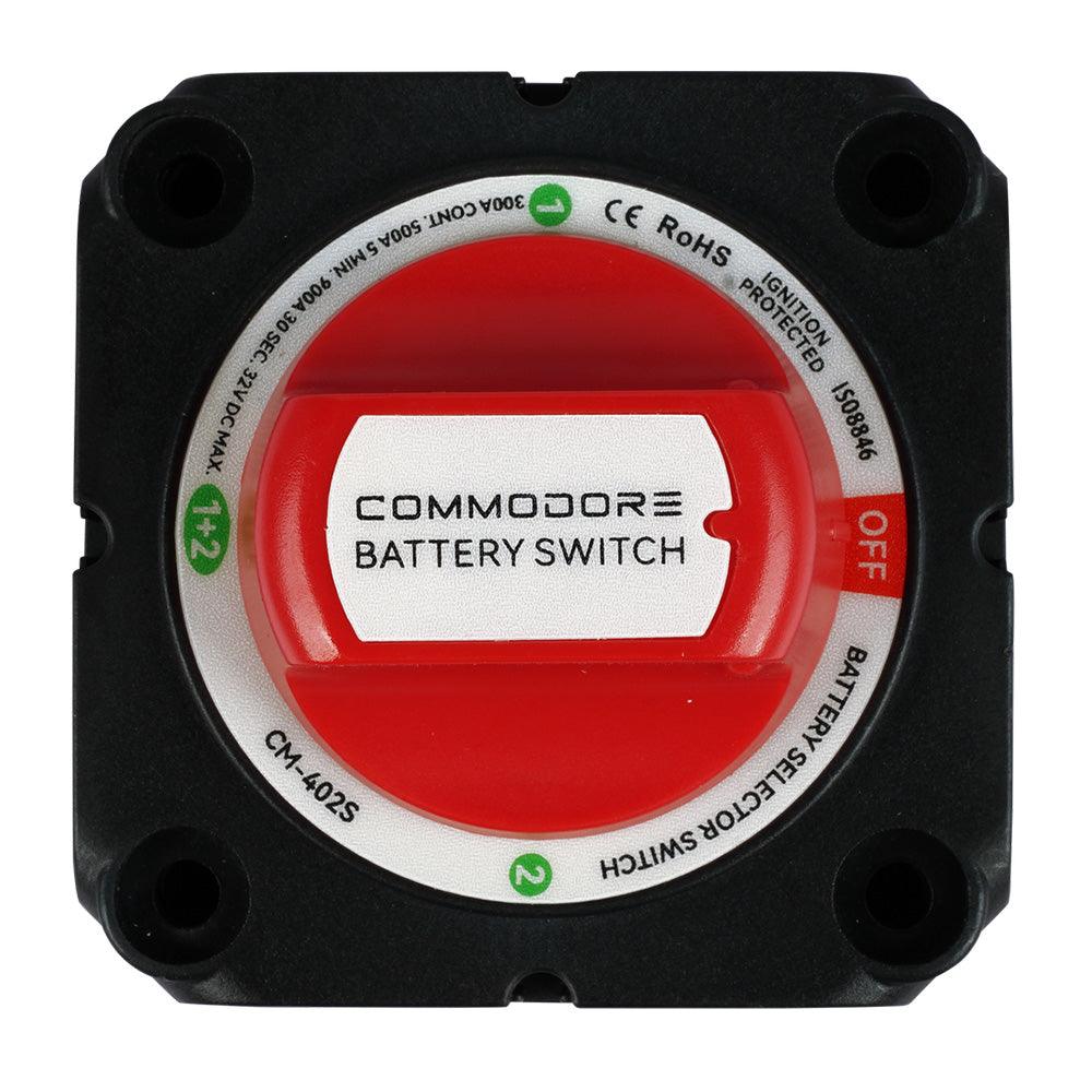 Commodore 4-Position Compact Dual Battery Selector Switch [CM-402S] - SONARK MARINE 