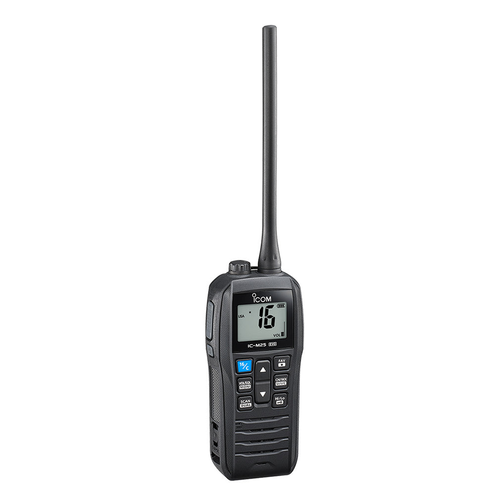 Icom M25 EVO Handheld VHF Radio Black – SONARK MARINE
