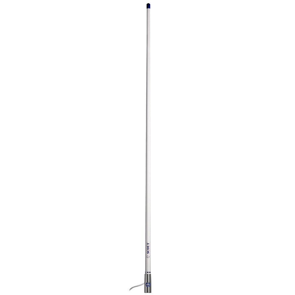 Scout Titan Series 4' White VHF Antenna 3dB Stainless Steel Ferule w/5M RG-58 Includes PL-259 at Sonark Marine