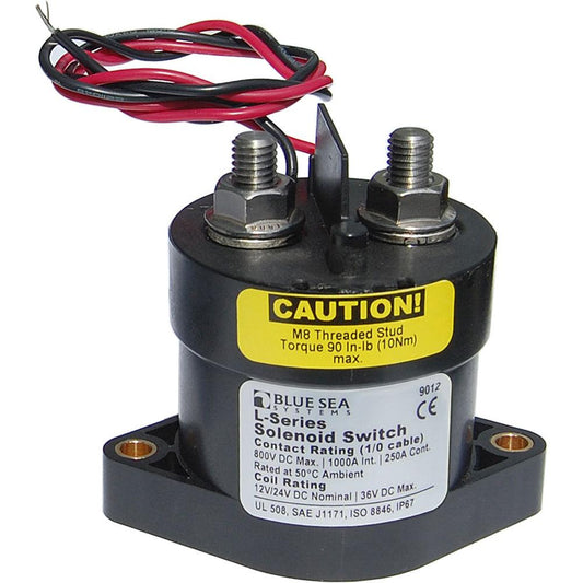 Blue Sea 9012 L Solenoid Switch - 12-24VDC - 250A [9012] - SONARK MARINE 