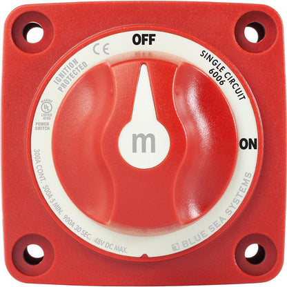 Blue Sea 6006 m-Series (Mini) Battery Switch Single Circuit ON/OFF Red [6006] - SONARK MARINE 