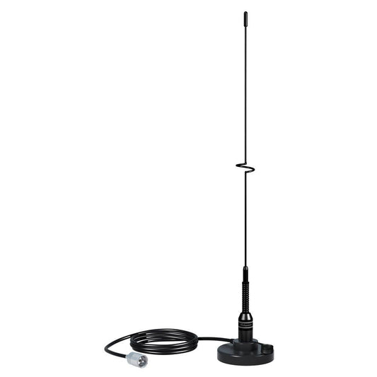 Shakespeare VHF 19" 5218 Black SS Whip Antenna - Magnetic Mount [5218] - SONARK MARINE 