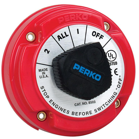 Perko 8503DP Medium Duty Battery Selector Switch w/Alternator Field Disconnect w/o Key Lock [8503DP] - SONARK MARINE 