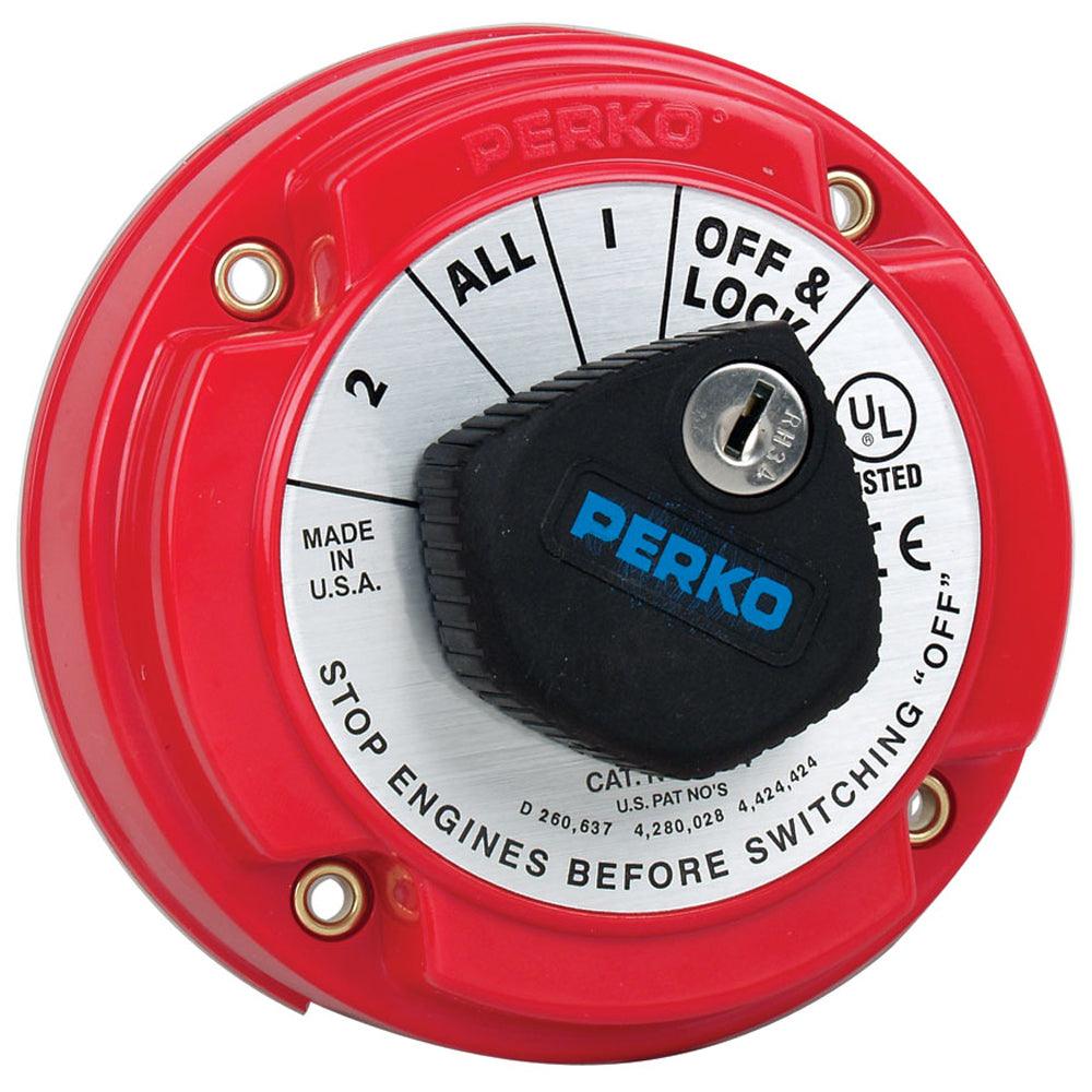 Perko 8504DP Medium Duty Battery Selector Switch w/Alternator Field Disconnect & Key Lock [8504DP] - SONARK MARINE 