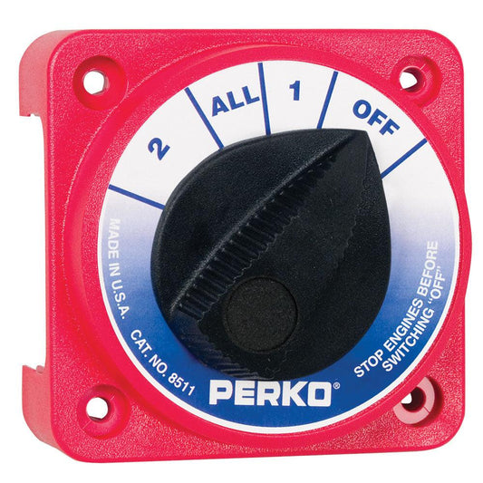 Perko Compact Medium Duty Battery Selector Switch w/o Key Lock [8511DP] - SONARK MARINE 