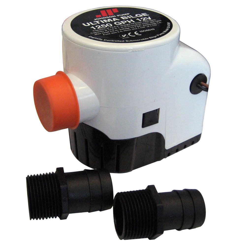 Johnson Pump Ultima Bilge 1250 GPH 1-1/8" & 1-1/4" Hose [32-47261-002] - SONARK MARINE 