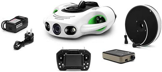 BW Space Pro Underwater Drone Rov With 4K Camera RC Fish Finder 100M Submarine Diving Underwater Robot for Rescue Fishing (50M)