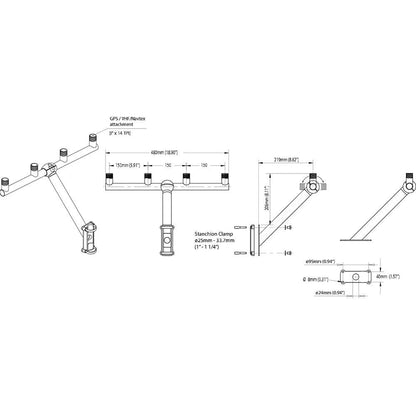 Scanstrut TB-01 T-Bar Mount f/GPS/VHF Antenna [TB-01] - SONARK MARINE 