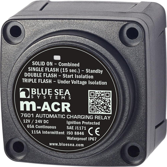 Blue Sea 7601 DC Mini ACR Automatic Charging Relay - 65 Amp [7601] - SONARK MARINE 