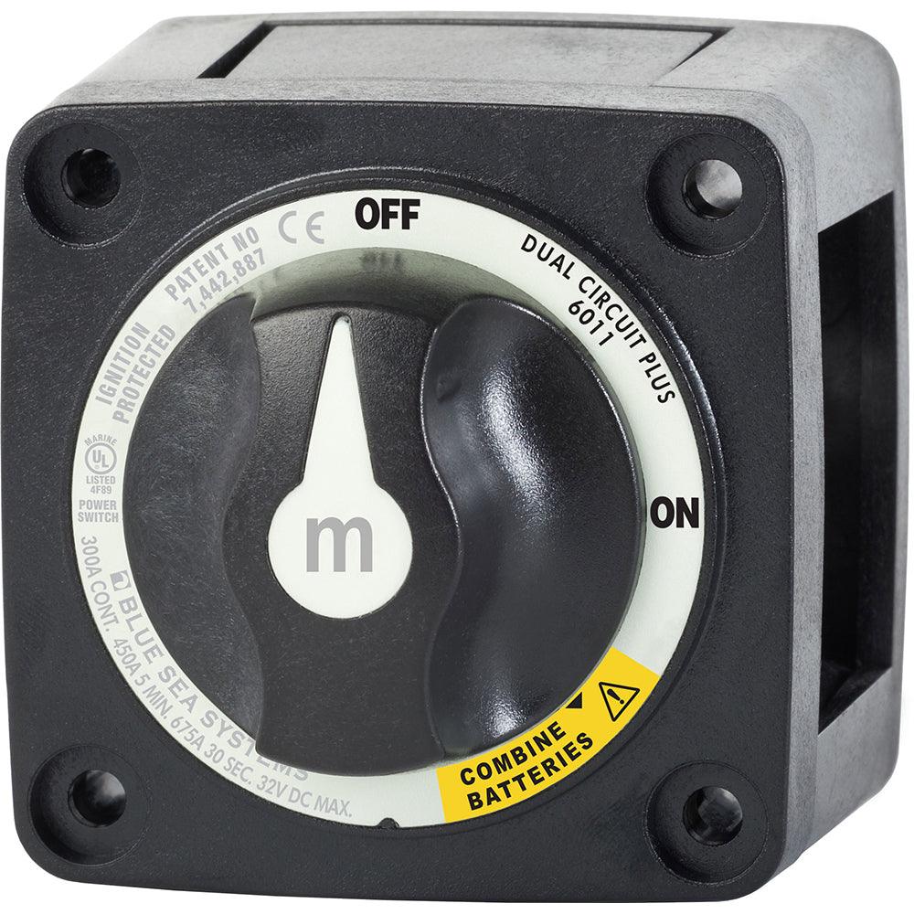 Blue Sea 6011200 m-Series Battery Switch Dual Circuit Plus - Black [6011200] - SONARK MARINE 