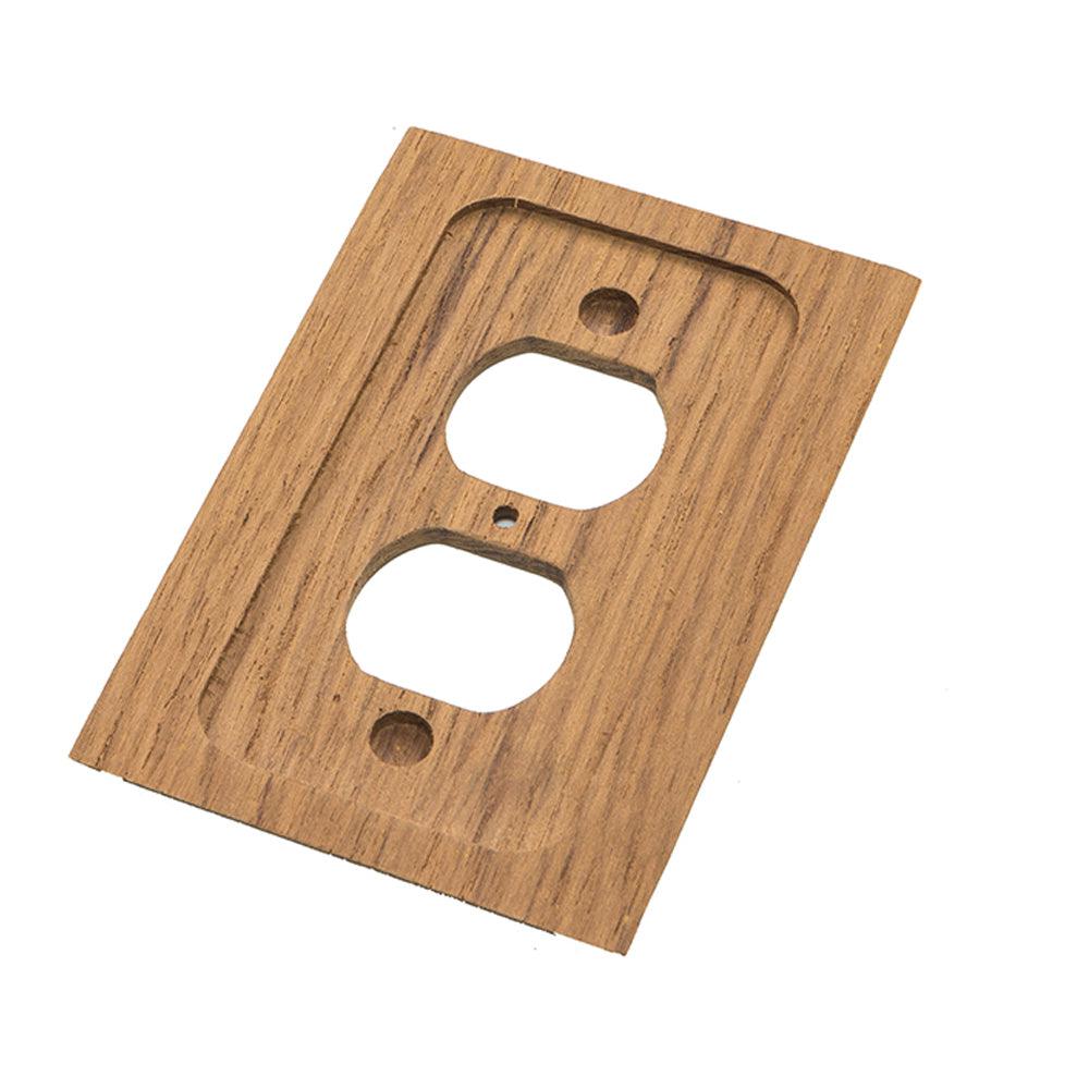 Whitecap Teak Outlet Cover/Receptacle Plate [60170] - SONARK MARINE 