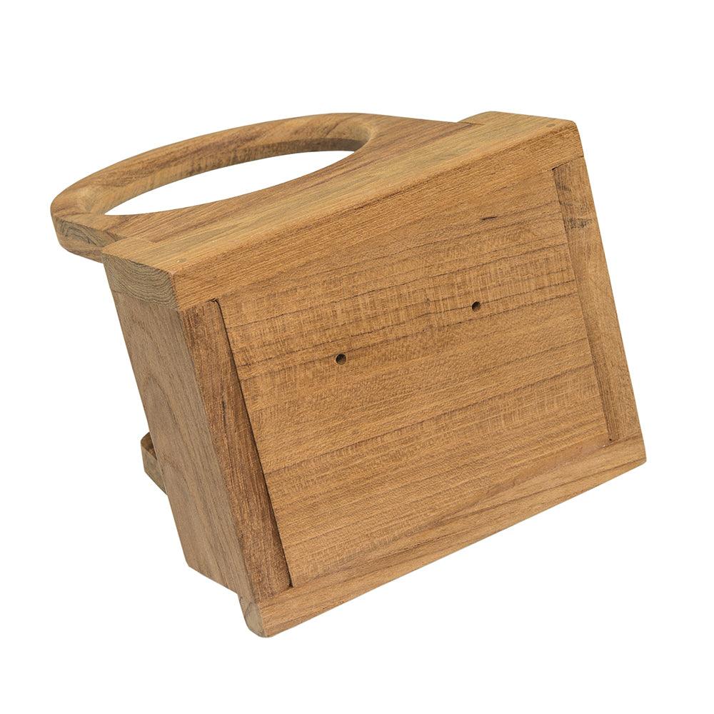 Whitecap Teak Folding Insulated Drink Holder [62602] - SONARK MARINE 