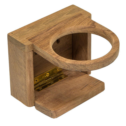 Whitecap Teak Folding Insulated Drink Holder [62602] - SONARK MARINE 