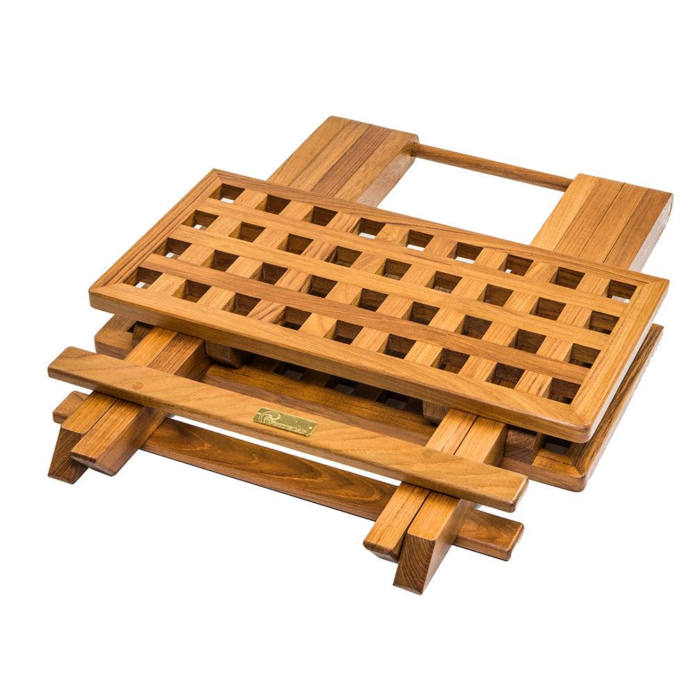 Whitecap Teak Grate Top Fold-Away Table [60030] - SONARK MARINE 