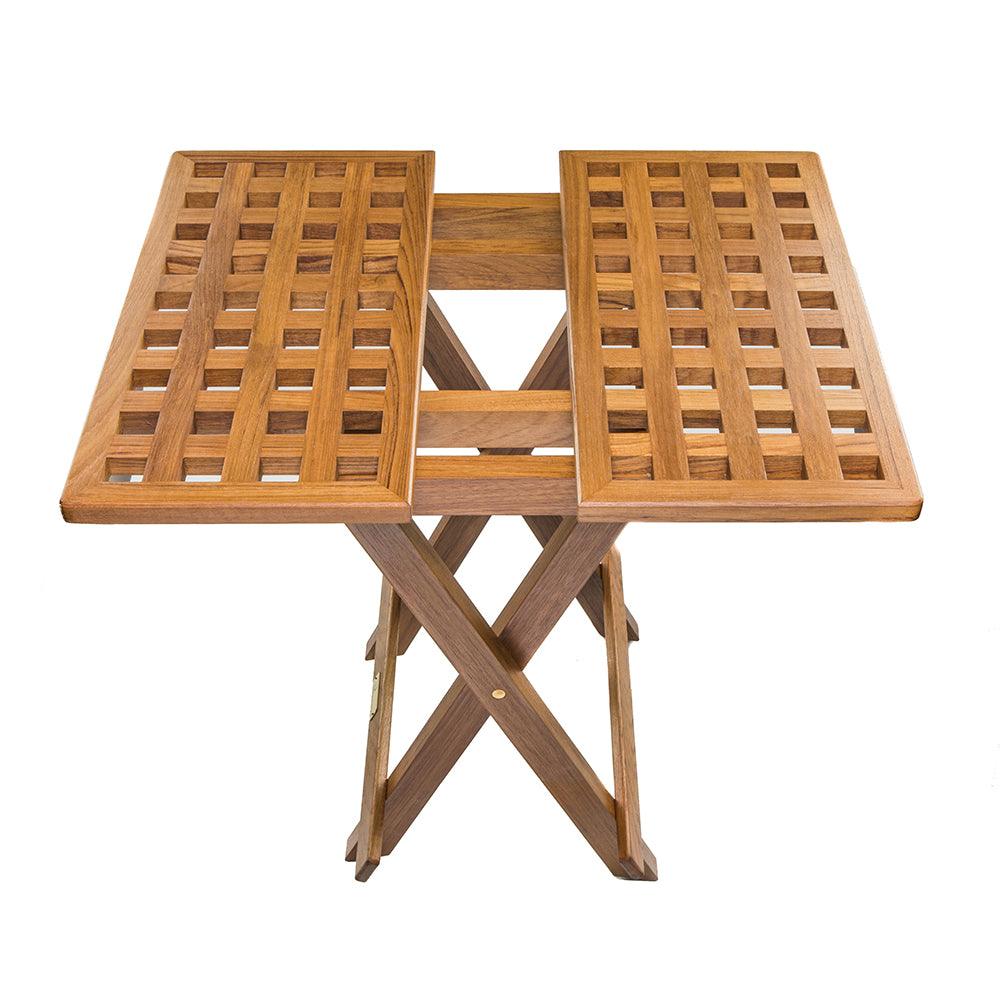 Whitecap Teak Grate Top Fold-Away Table [60030] - SONARK MARINE 