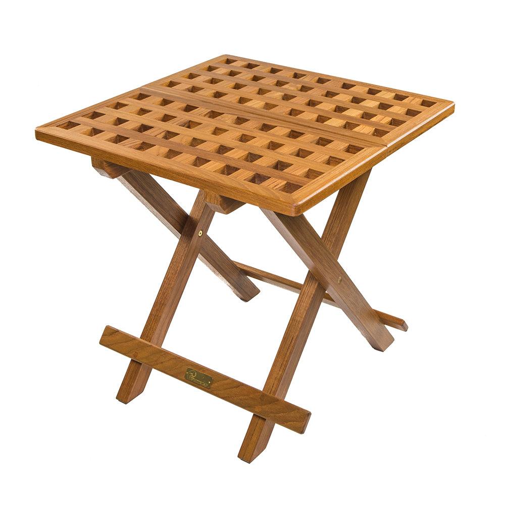 Whitecap Teak Grate Top Fold-Away Table [60030] - SONARK MARINE 