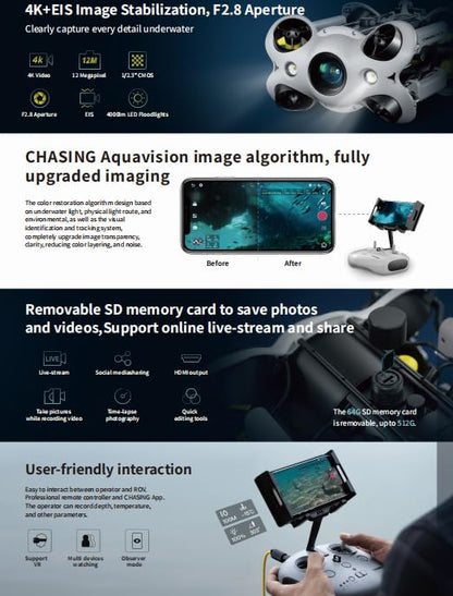 Chasing M2 S, Industrial-Grade Revolutionary Underwater Robot, Upgraded Intelligent Flightcontrol System and Image Algorithm, Unprecedented Underwater Perception and Freedom of Movement (6)