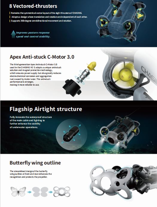Chasing M2 S, Industrial-Grade Revolutionary Underwater Robot, Upgraded Intelligent Flightcontrol System and Image Algorithm, Unprecedented Underwater Perception and Freedom of Movement (6)