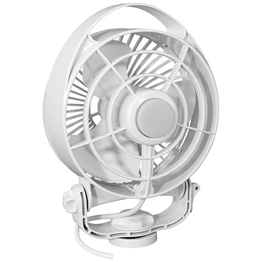 SEEKR by Caframo Maestro 12V 3-Speed 6" Marine Fan w/LED Light - White [7482CAWBX] - SONARK MARINE 