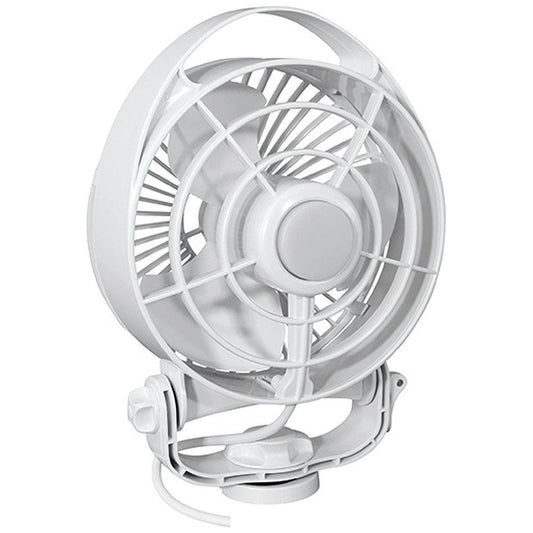 SEEKR by Caframo Maestro 12V 3-Speed 6" Marine Fan w/LED Light - White [7482CAWBX] - SONARK MARINE 