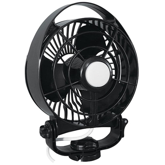 SEEKR by Caframo Maestro 12V 3-Speed 6" Marine Fan w/LED Light - Black [7482CABBX] - SONARK MARINE 