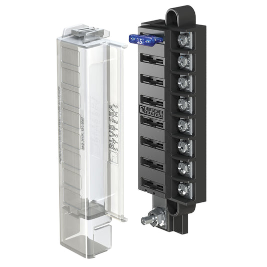 Blue Sea Systems Blue Sea 5046 ST Blade Compact Fuse Blocks - 8 Circuits w/Cover at Sonark Marine