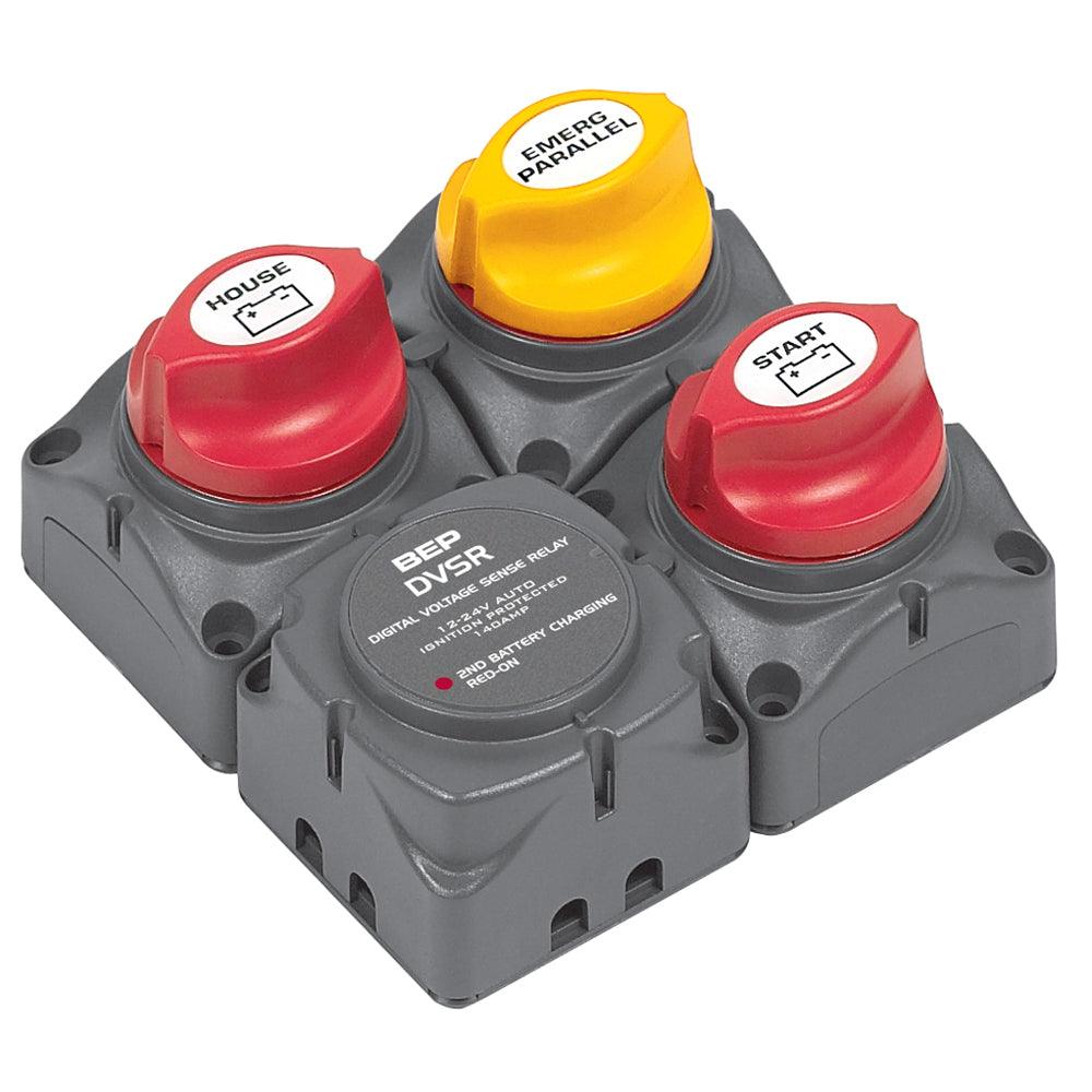 BEP Square Battery Distribution Cluster f/Single Engine w/Two Battery Banks [716-SQ-140A-DVSR] - SONARK MARINE 