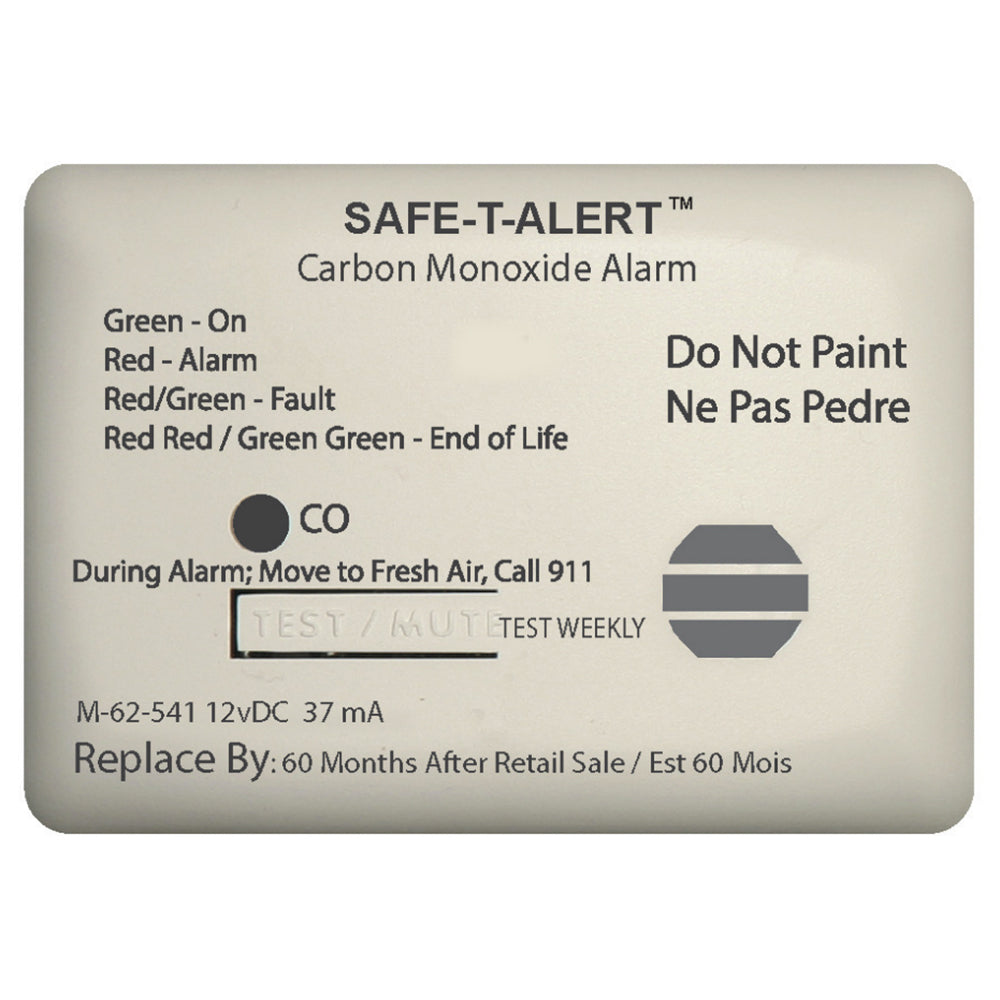 Safe-T-Alert 62 Series Carbon Monoxide Alarm - 12V - 62-541-Marine Surface Mount - White at Sonark Marine